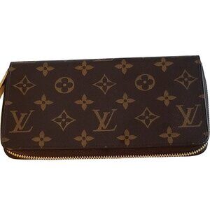 Authentic Louis Vuitton Brown Monogram Zippy Wallet